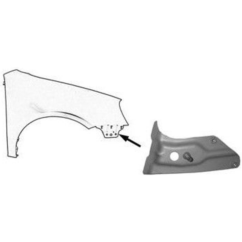 Support Aile Droite Pour Volkswagen Golf 5 Gti De 2004 À 2009