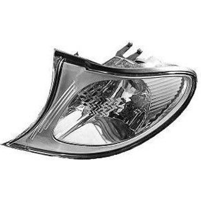 Feu Direction Gauche Sans Partie Électrique, Blanc, Intérieur Argenté Pour Bmw Serie 3 E46 Sedan De 2001 À 2005