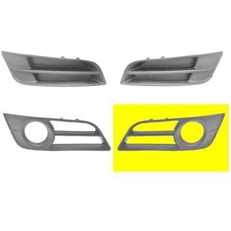 Calandre Gauche Dans Pare-Choc Avec Trou De Feu Anti-Brouillard Pour Toyota Corolla De 2004 À 2007