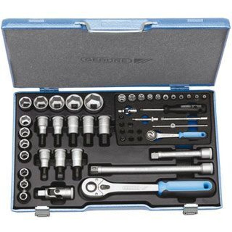 Gedore Composition de douilles 1/4""+1/2"" 4-30 mm - 19 V20U-10