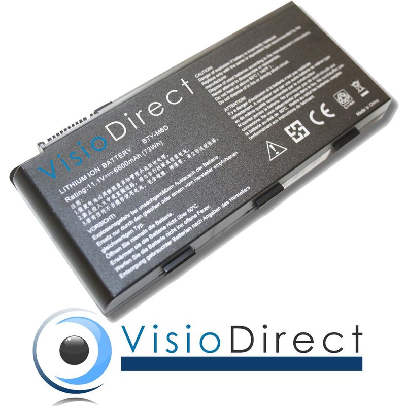 Batterie 11.1V 6600mAh pour ordinateur portable MSI GX680R-i548LW7P - Visiodirect -
