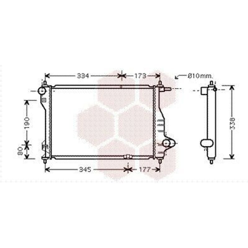 Radiateur Moteur Pour Daewoo / Chevrolet Matiz Version : 0.8 / 1.0 De 2005 À 2010