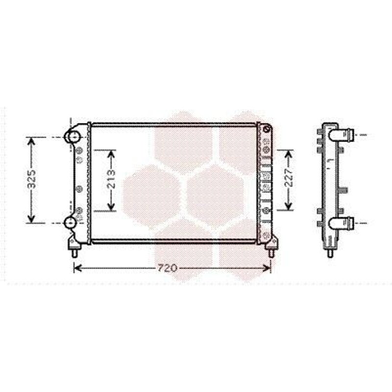 Radiateur Moteur Pour Fiat Doblo Version : 1.2 / 1.6 - Turkey / 1.4 / 1.6 / 1.9 D / 1.9 Jtd De 2000 À 2005