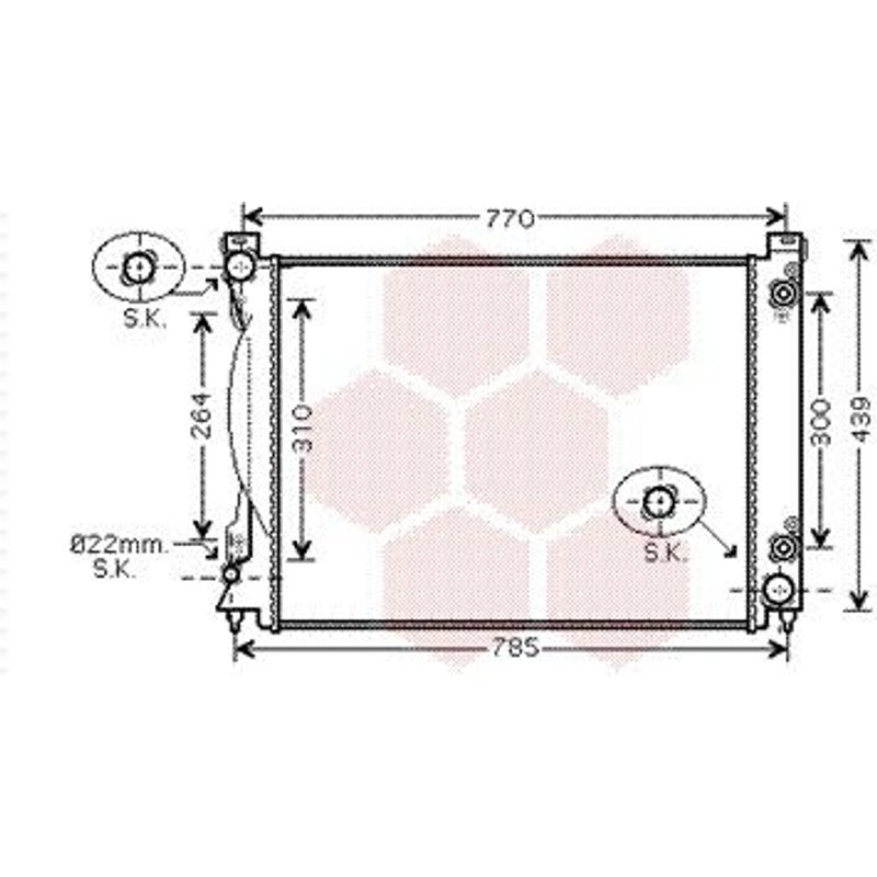 Radiateur Moteur Pour Audi A6 Version : 2.4 / 3.0 / 3.2 De 2004 À 2011
