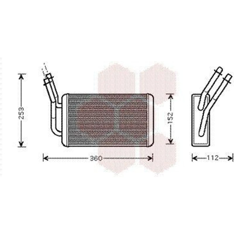 Radiateur Chauffage Pour Ford Transit Version : Toutes De 2000 À 2006
