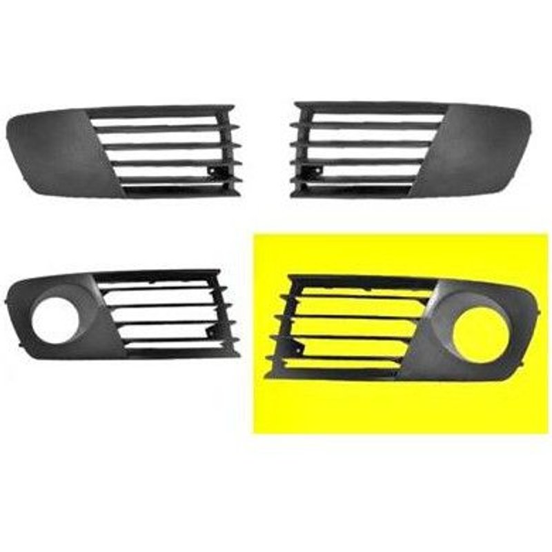Calandre Gauche Dans Pare-Choc Avec Trou De Feu Anti-Brouillard Pour Seat Ibiza De 2002 À Décembre 2005