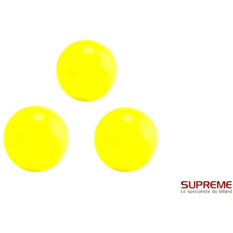 Balles Baby Foot Liège Jaune Fluo (Par 3)