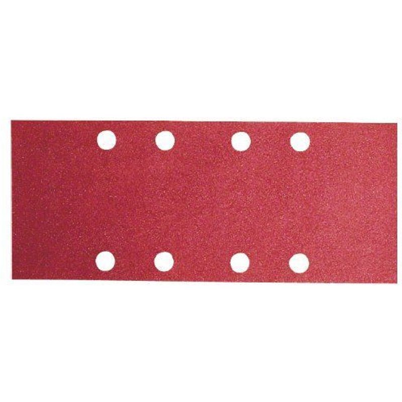 Feuille abrasive 93x230 mm G120, RW, 8 trous, fixation étrier - 10 pièces