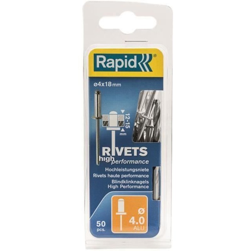 RAPID Rivets hautes performances 4x18mm en alu