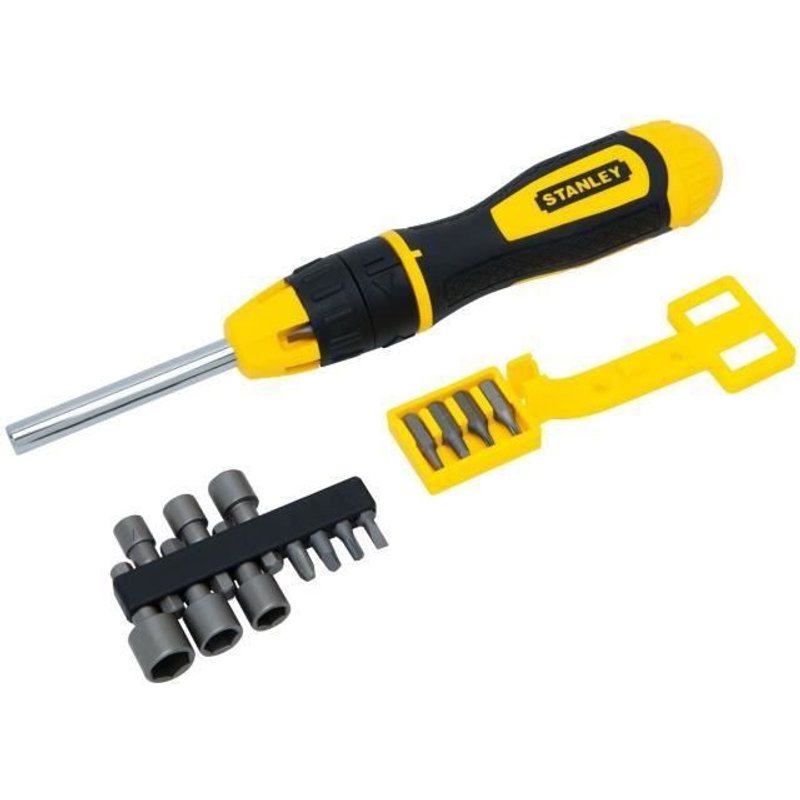 Tournevis Porte-Embouts Ă Cliquet 20 pcs Stanley - 3253560625740