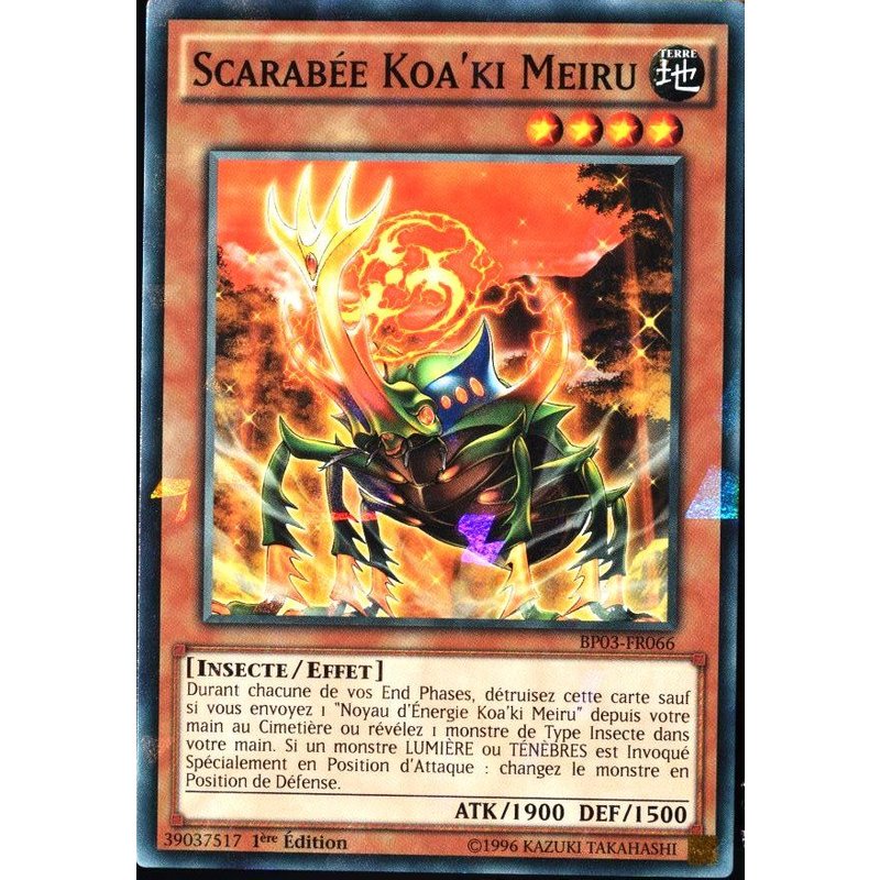 Carte Yu-Gi-Oh Bp03-Fr066-Sh Scarabée Koa'ki Meiru Neuf Fr