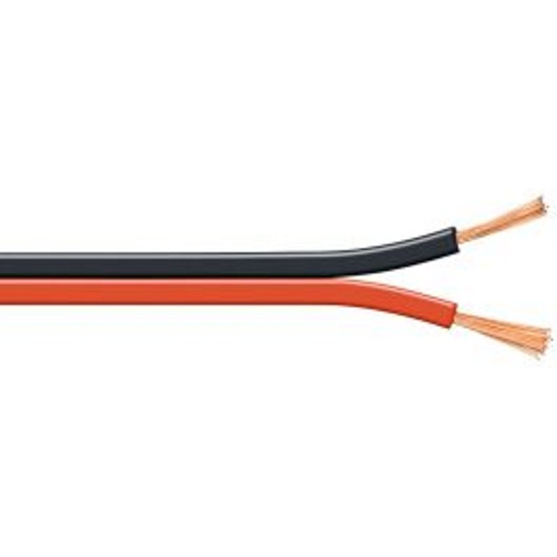 5 m Cable scindex méplat rouge-noir 4 mm2