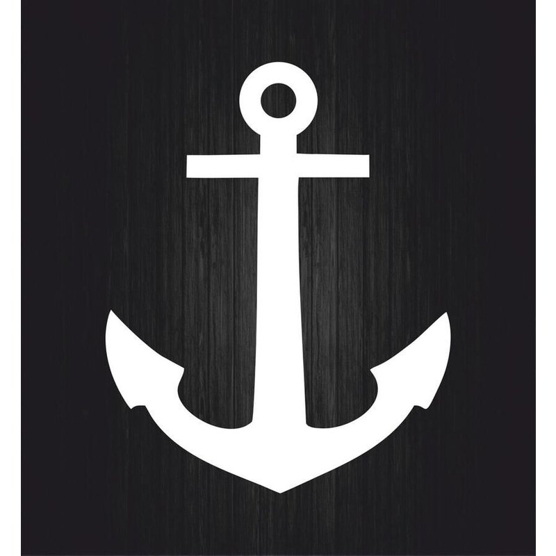 Autocollant Sticker Macbook Laptop Voiture Moto Ancre Marin Blanc Bateau
