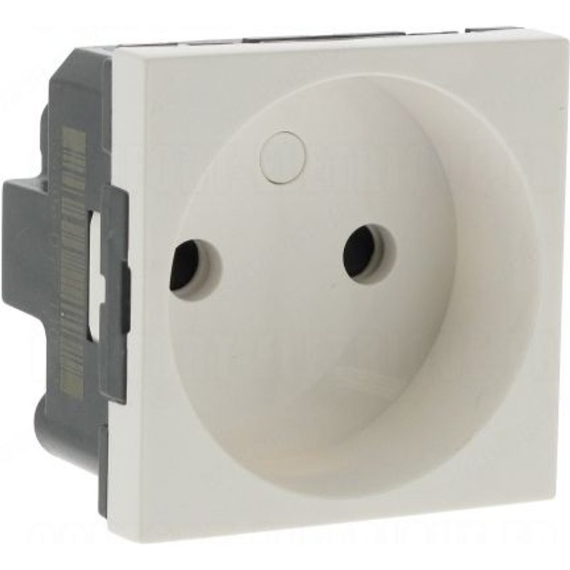 Prise simple 2P connexion bornes automatiques Mosaic