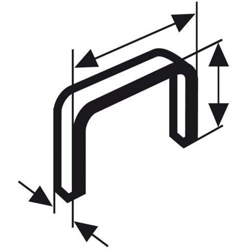 Bosch Agrafe Ă fil fin de type 53 11,4 x 0,74 x 10 mm (1000pcs)