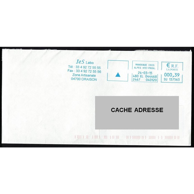 France Ema Empreinte Postmark Ies Labo Matières Premières Pour Parfumerie 04700 Oraison