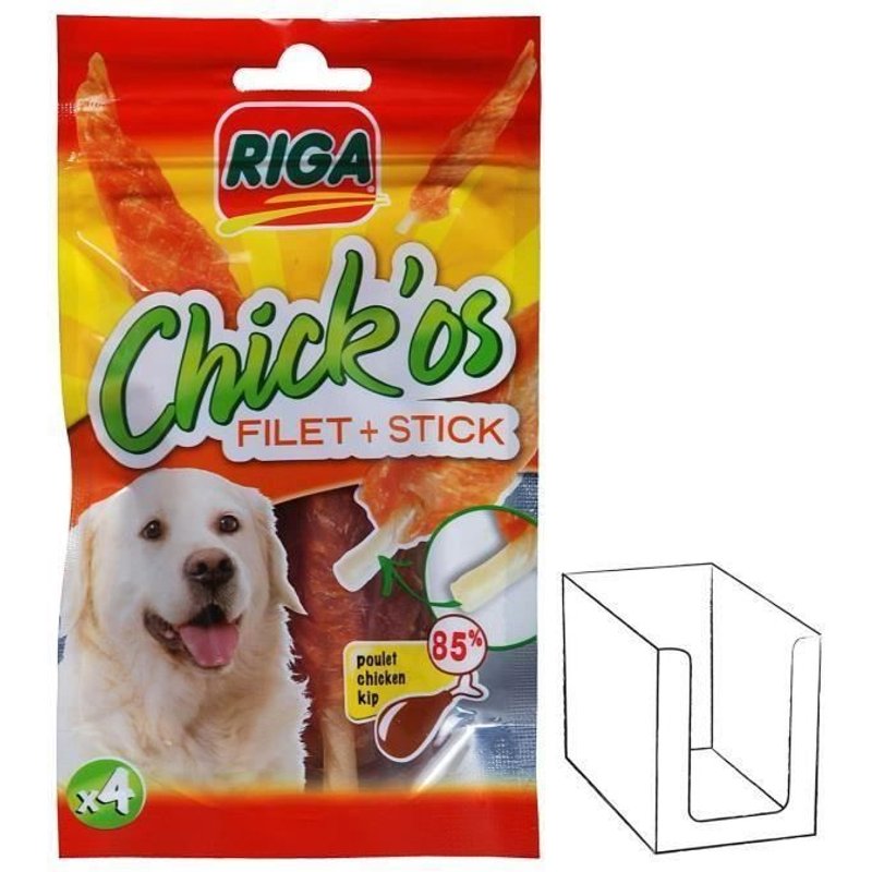 Riga Chick'os Filets De Poulet + Stick X 4 Chiens