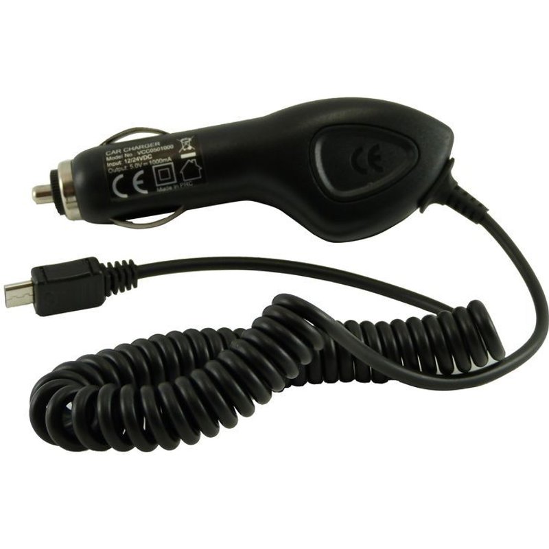 Pour Samsung Galaxy A3 : Chargeur Voiture Rapide 1000 Mah 12-24 Volts Micro Usb