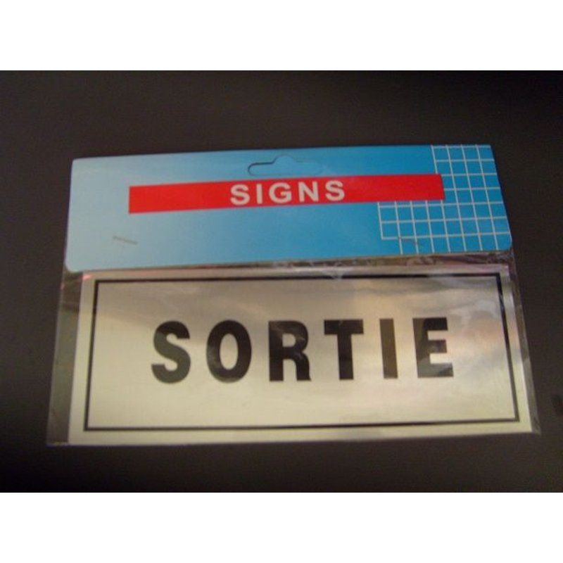 Plaque signalétique - SORTIE