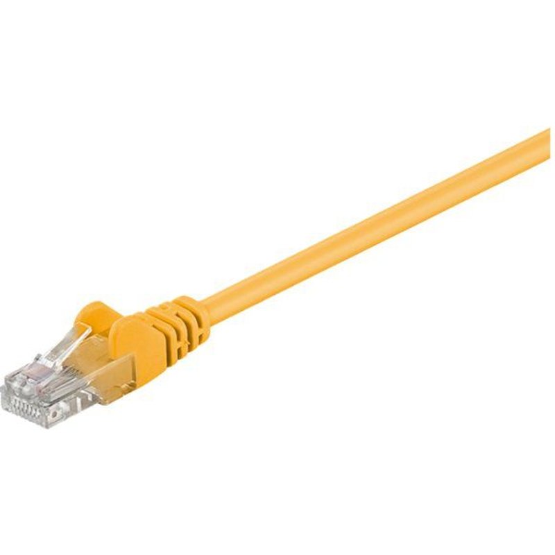 goobay - Cordon de raccordement - RJ-45 (M) pour RJ-45 (M) - 1.5 m - UTP - CAT 6 - moulé - jaune