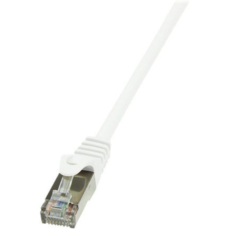 LogiLink EconLine - Cordon de raccordement - RJ-45 (M) pour RJ-45 (M) - 7.5 m - paire torsadée écrantée (F/UTP) - CAT 6 - moulé, sans crochet - blanc