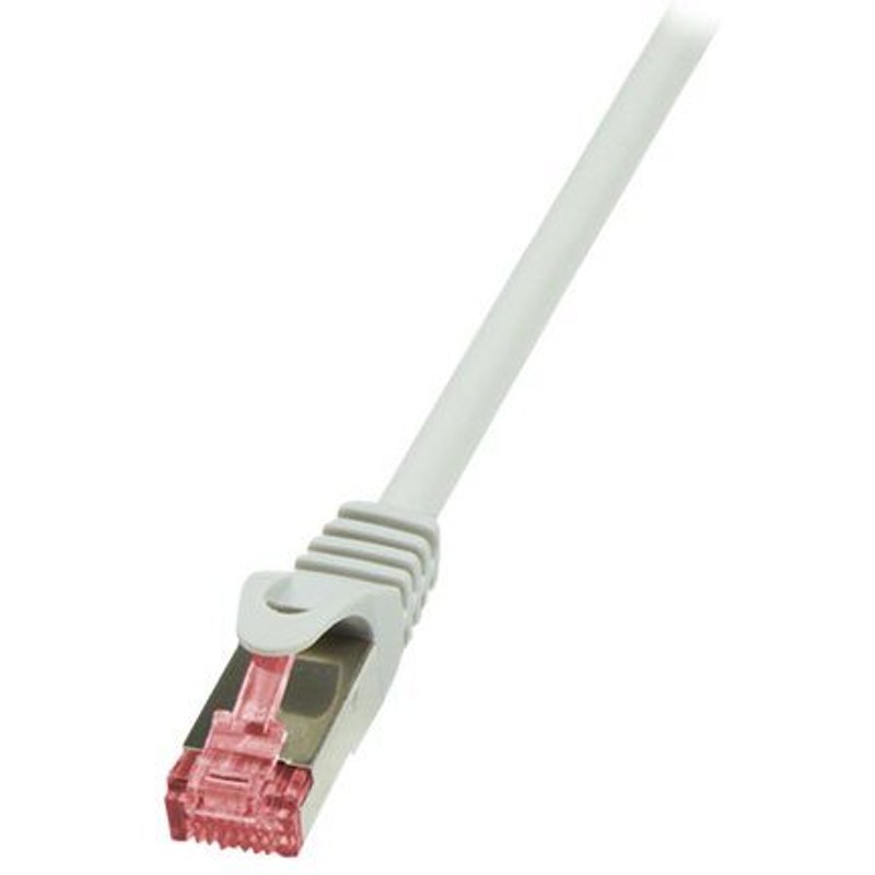 LogiLink PrimeLine - Cordon de raccordement - RJ-45 (M) pour RJ-45 (M) - 1 m - SFTP, PiMF - CAT 6 - sans halogène, moulé, sans crochet - gris