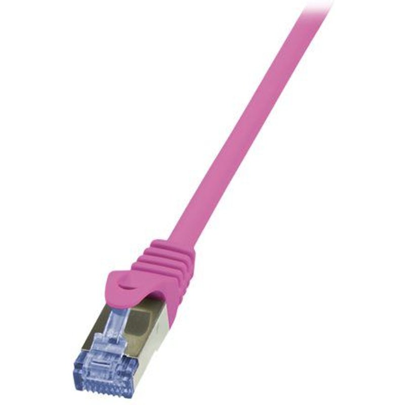LogiLink PrimeLine - Cordon de raccordement - RJ-45 (M) pour RJ-45 (M) - 10 m - SFTP, PiMF - CAT 6a - sans halogène, moulé, sans crochet - rose