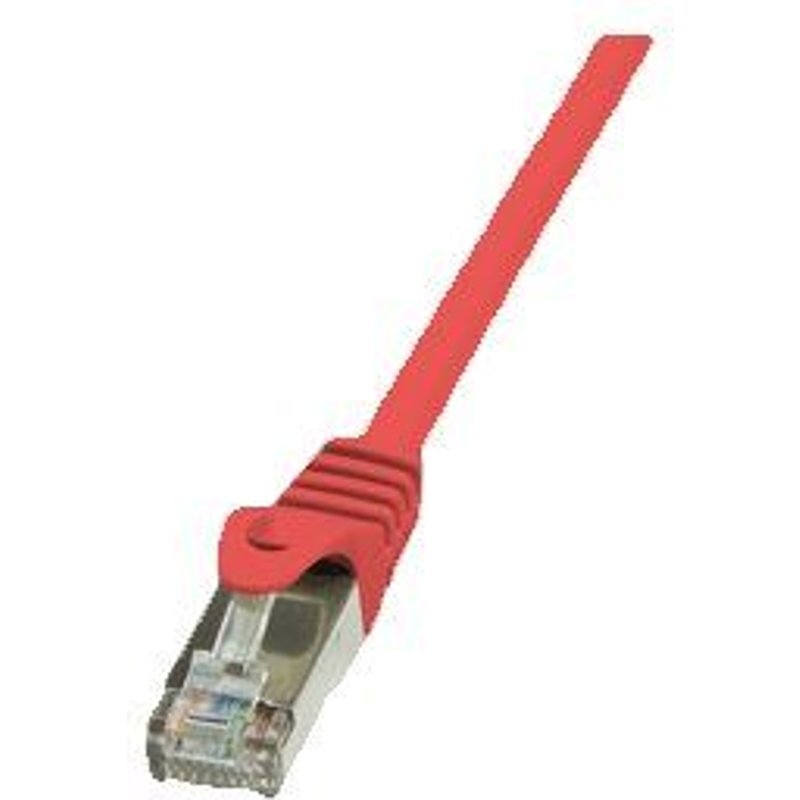 LogiLink - Cordon de raccordement - RJ-45 (M) pour RJ-45 (M) - 3 m - paire torsadée écrantée (F/UTP) - CAT 5e - rouge