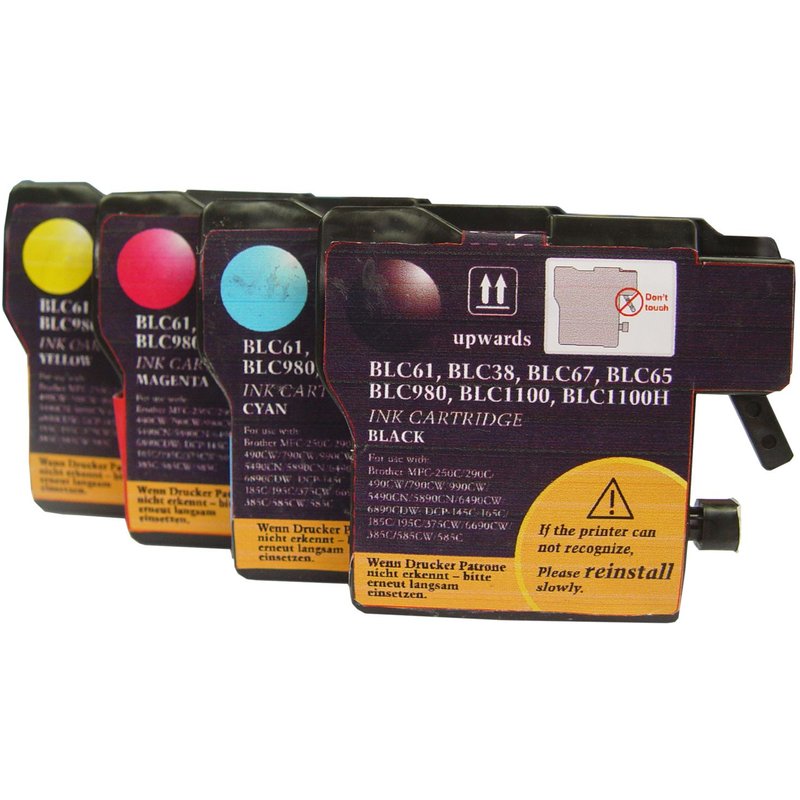 Superb Choice® Cartouche d'encre compatible pour Brother DCP-395CN (Noir/Cyan/Magenta/jaune)