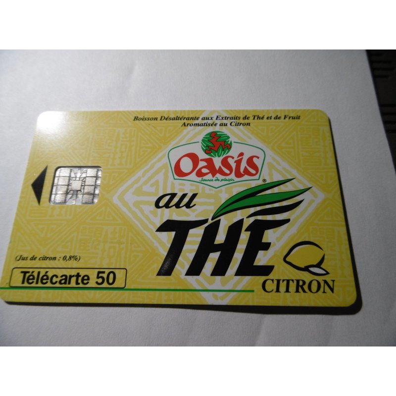 Carte Téléphone - Oasis Au Thé Citron - 02/96 - 4 000 Ex