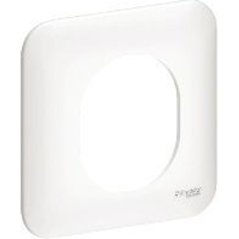 plaque 1 poste - blanc - schneider electric ovalis