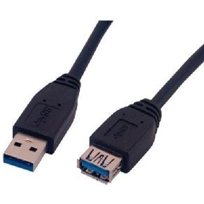 MCL - Rallonge de câble USB - USB type A (M) pour USB type A (F) - USB 3.0 - 1.8 m - noir