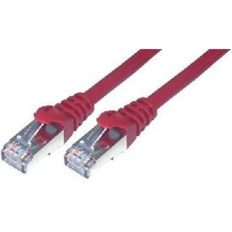 MCL Samar - Cordon de raccordement - RJ-45 (M) pour RJ-45 (M) - 1 m - FTP - CAT 6 - rouge