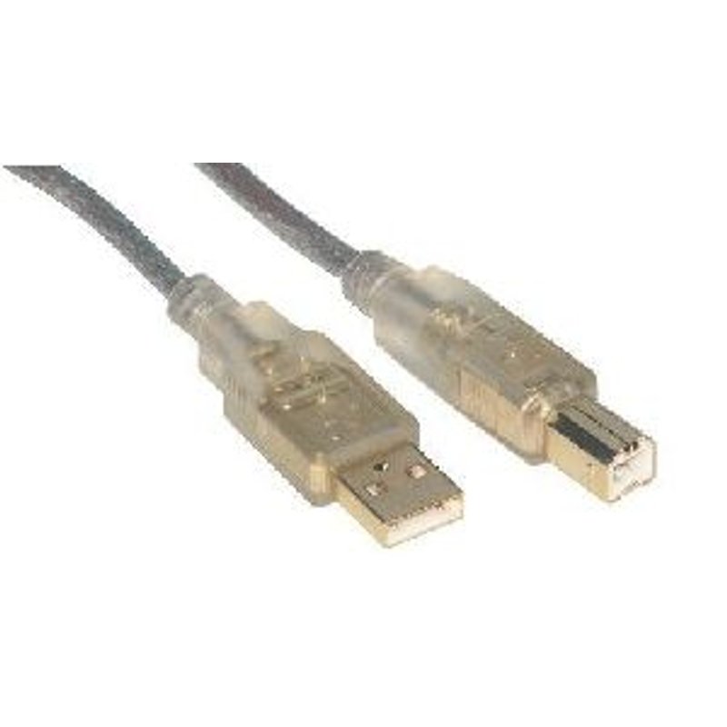 MCL Samar - Câble USB - USB (M) pour USB type B (M) - USB 2.0 - 3 m - translucide