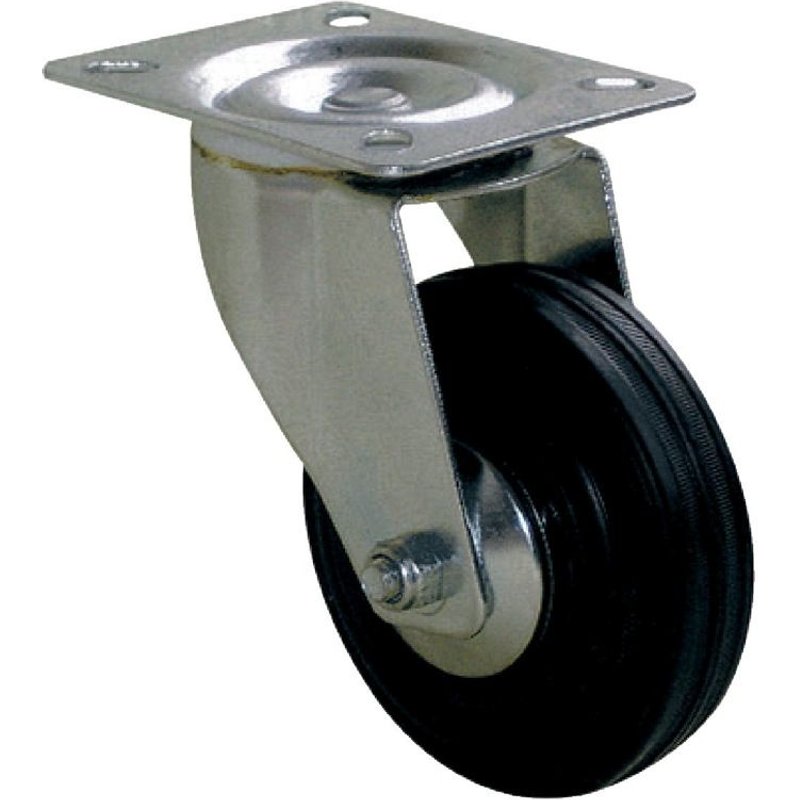 Roulette Port-roll Manutal pivotante 158 x Ø 125 mm - Portée 125 Kg