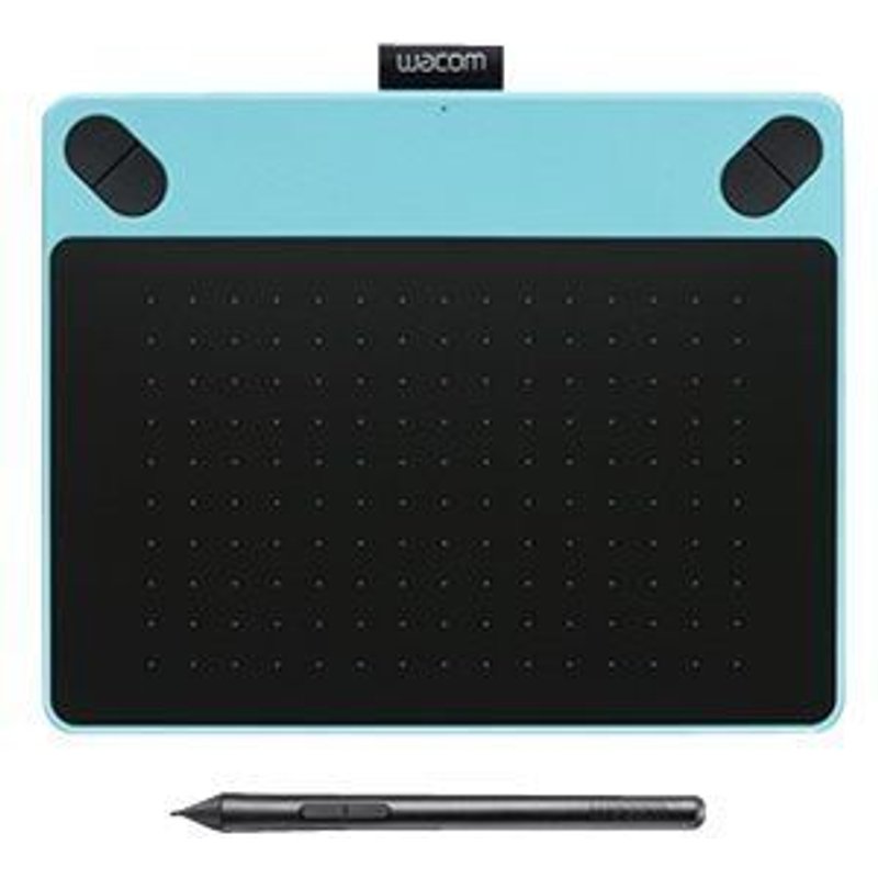 Wacom Intuos Comic Small - Numériseur - droitiers et gauchers - 15.2 x 9.5 cm - multitactile - électromagnétique - 4 boutons - filaire - USB - Bleu menthe