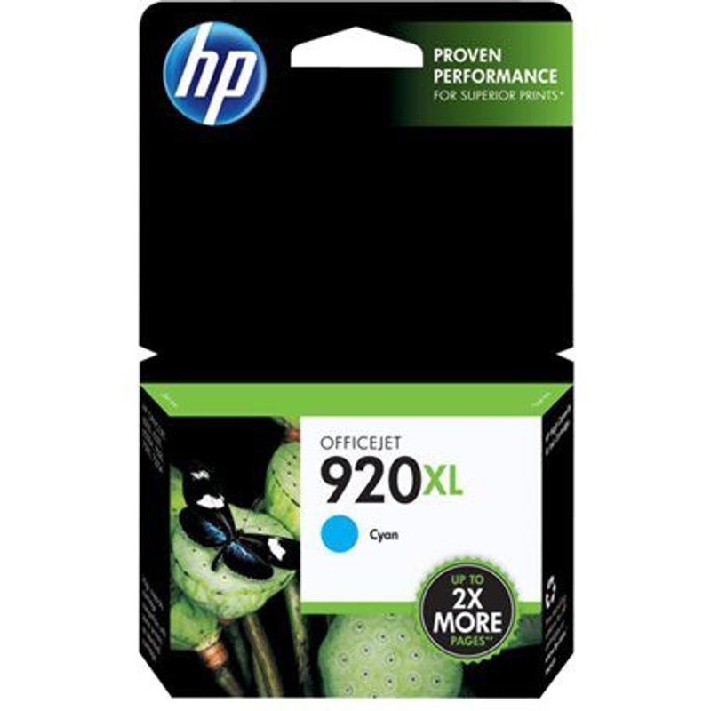 HP 920XL - 6 ml - à rendement élevé - cyan - original - cartouche d'encre - pour Officejet 6500, 6500 E709a, 6500 E709c, 6500A, 6500A E710a, 7500A