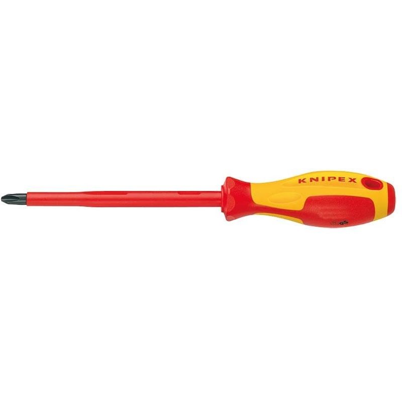 Tournevis cruciforme Phillips® d électricien PH2 - KNIPEX - WERK : 982402
