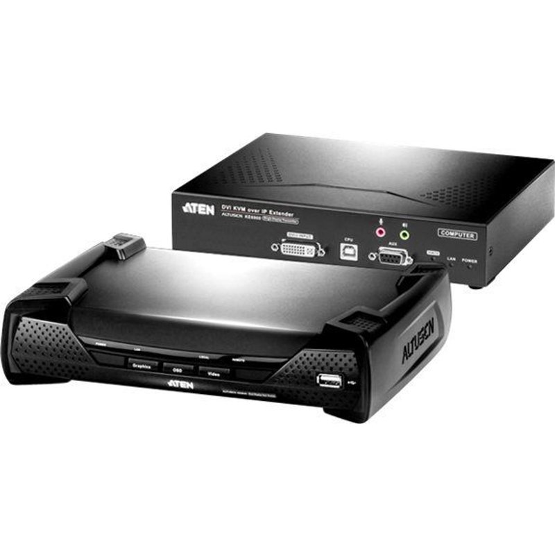 ALTUSEN DVI KVM Over IP Extender KE6900 (Transmitter and Receiver) - Rallonge écran-clavier-souris/audio/série/USB - USB - jusqu'à 100 m