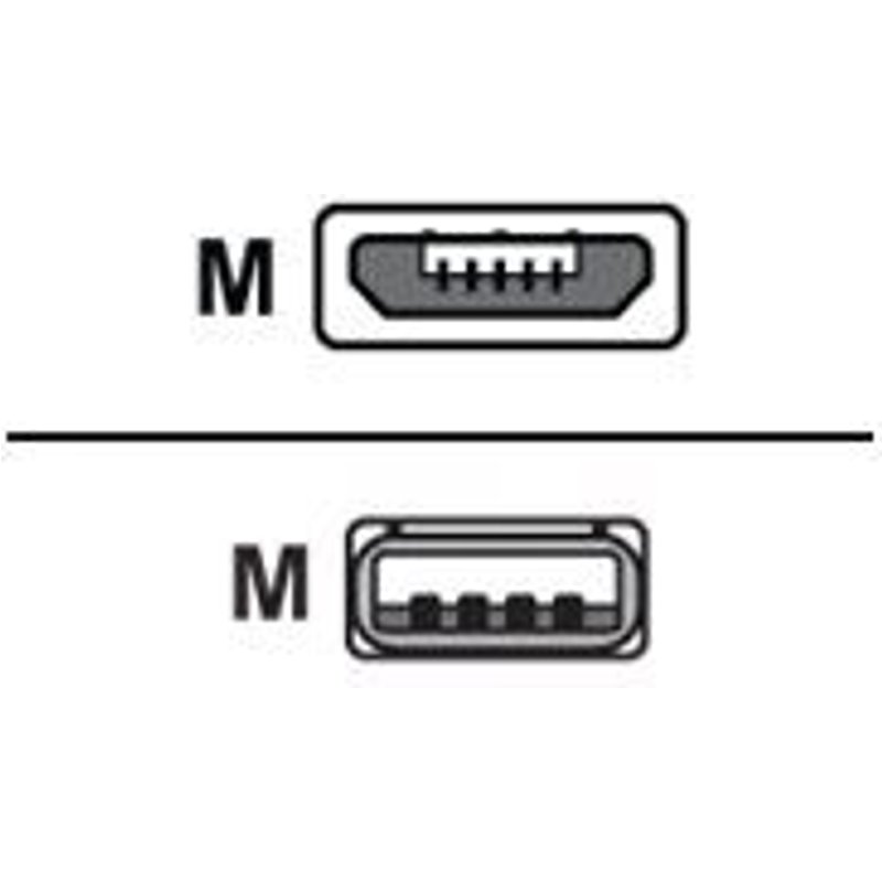 Sharkoon - Câble USB - Micro-USB de type B (M) pour USB (M) - USB 2.0 - 0.5 m - noir