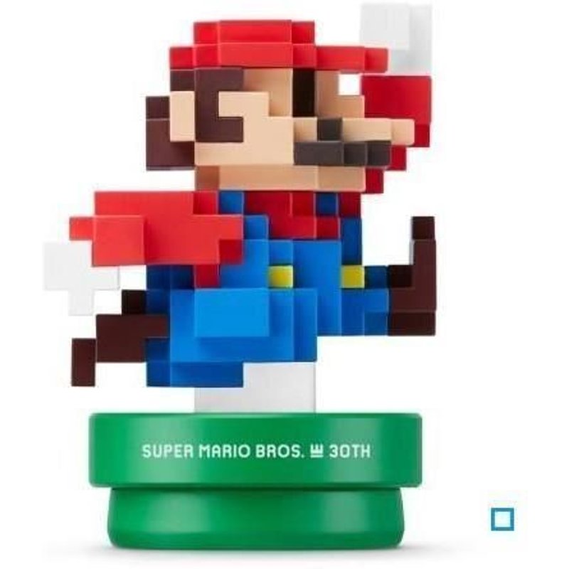 Figurine Amiibo Mario Pixel Bleu