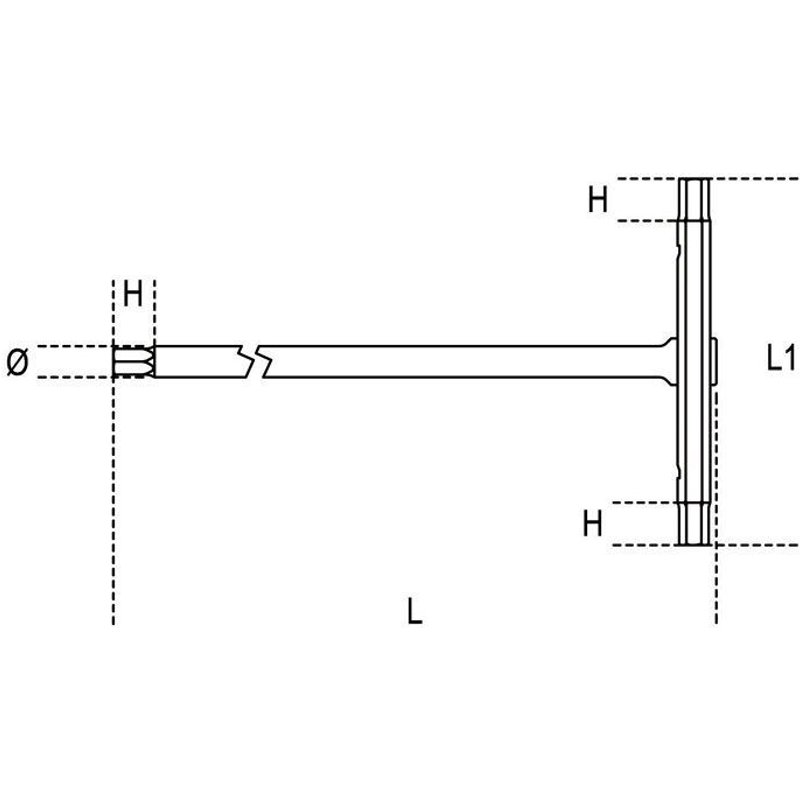 Clé mâle 6 pans en T Beta de 8mm
