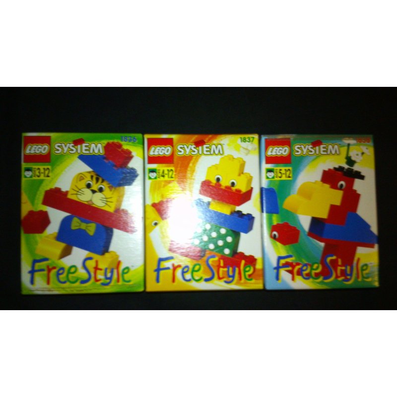 Lot de 3 boites LEGO System freestyle 1995