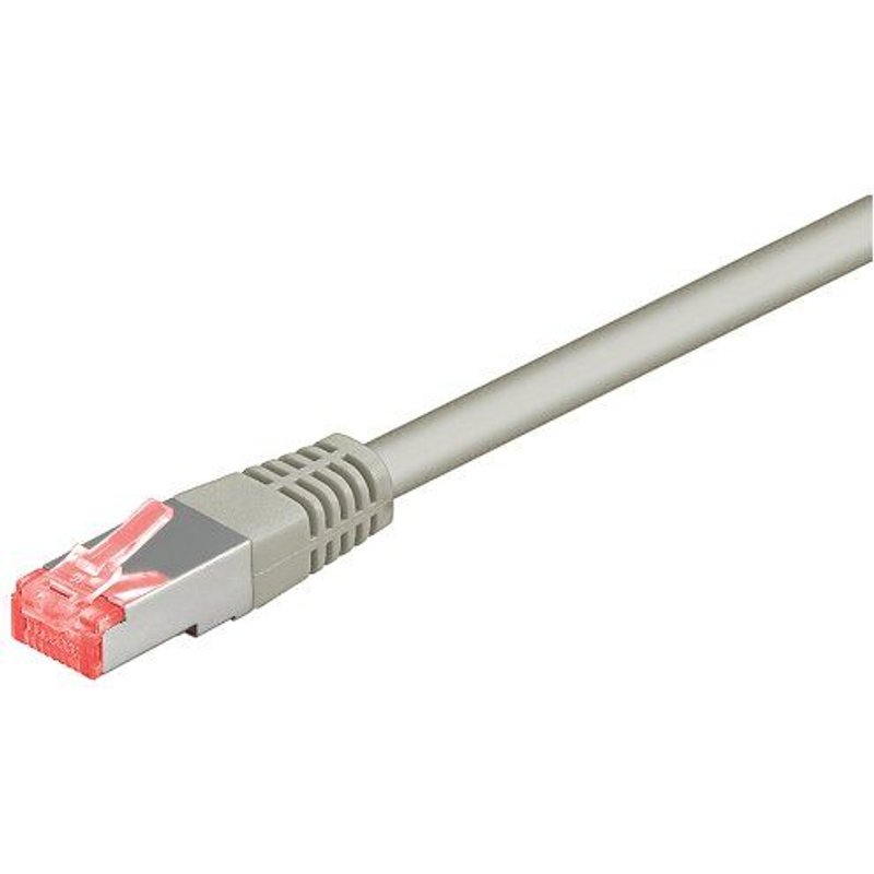 goobay - Câble réseau - RJ-45 (M) pour RJ-45 (M) - 50 cm - pairs in metal foil (PiMF) - CAT 6 - moulé, sans crochet - gris