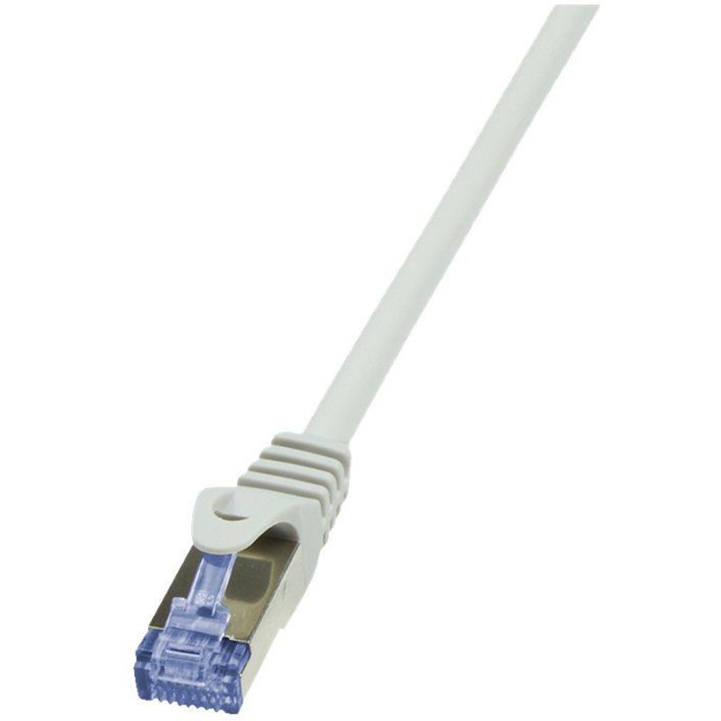 LogiLink PrimeLine - Cordon de raccordement - RJ-45 (M) pour RJ-45 (M) - 1 m - SFTP, PiMF - CAT 6a - sans halogène, moulé, sans crochet - gris
