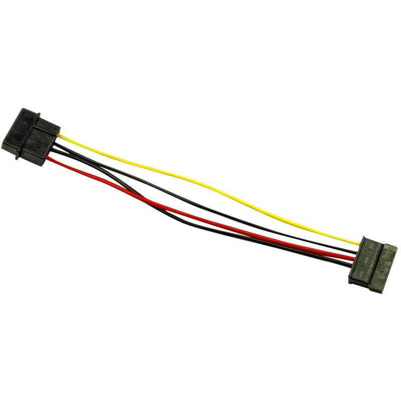 Inter-Tech - Adaptateur secteur - alimentation SATA (F) pour alimentation interne 4 plots (M) - 15 cm
