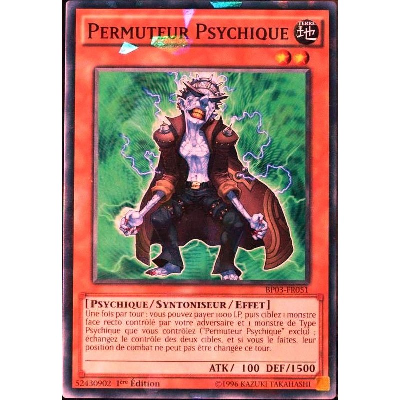 Carte Yu-Gi-Oh Bp03-Fr051-Sh Permuteur Psychique Neuf Fr