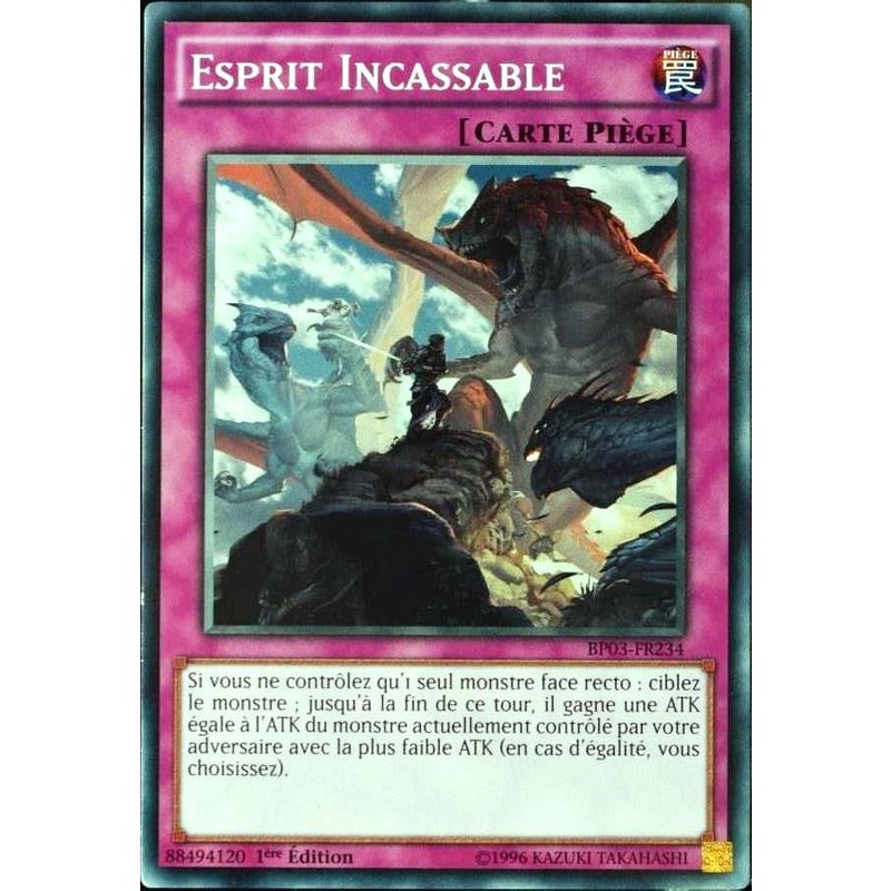 Carte Yu-Gi-Oh Bp03-Fr234 Esprit Incassable Neuf Fr