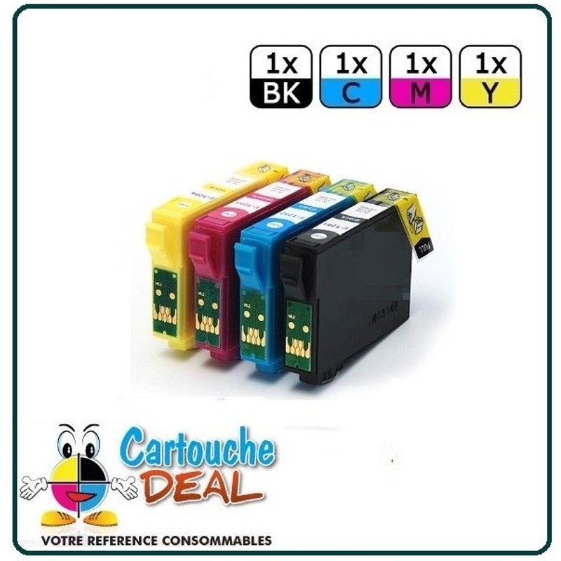 EPSON T1295 : Lot 4 cartouches compatible Stylus B42 B625 BX305F BX320 BX525 BX535 BX625 BX630 BX635 BX925 BX935 T1291