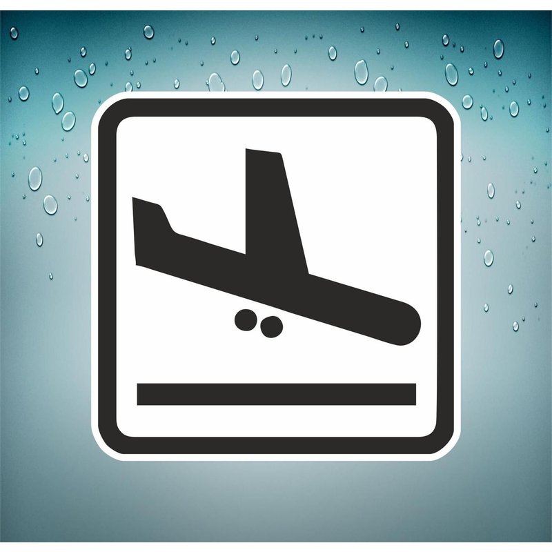 Autocollant Sticker Macbook Voiture Avion Aviation Atterrissage Aeroport Piste